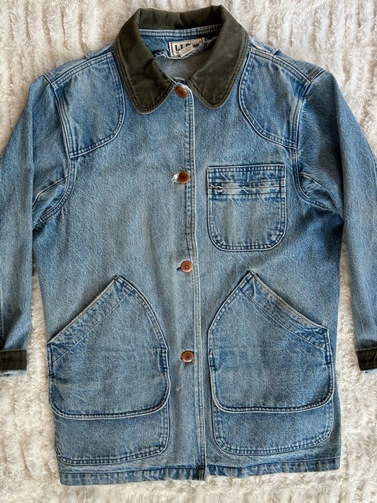 L.L. Bean Jackets & Blazers - Made in USA LL Bean Vintage Chore Coat Barn Jacket Denim